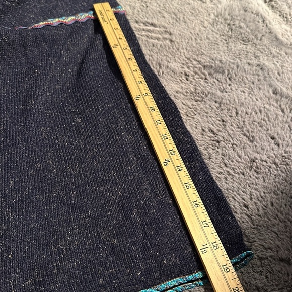 MOTH~ANTHROPOLOGIE Ribbon Trimmed Hippie Bohemian Wrap Sweater Size L - Picture 14 of 15